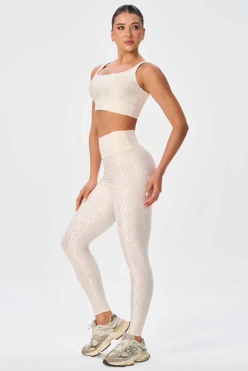 Legging Velvet Line Off White