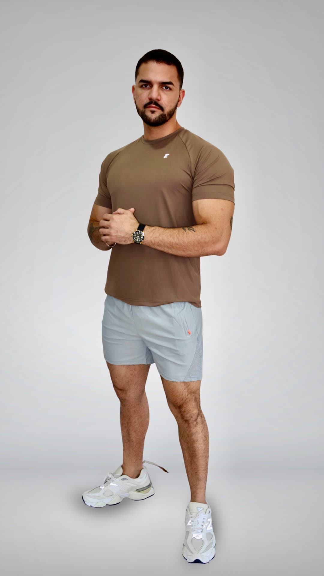 Camiseta com Proteção UV Marrom