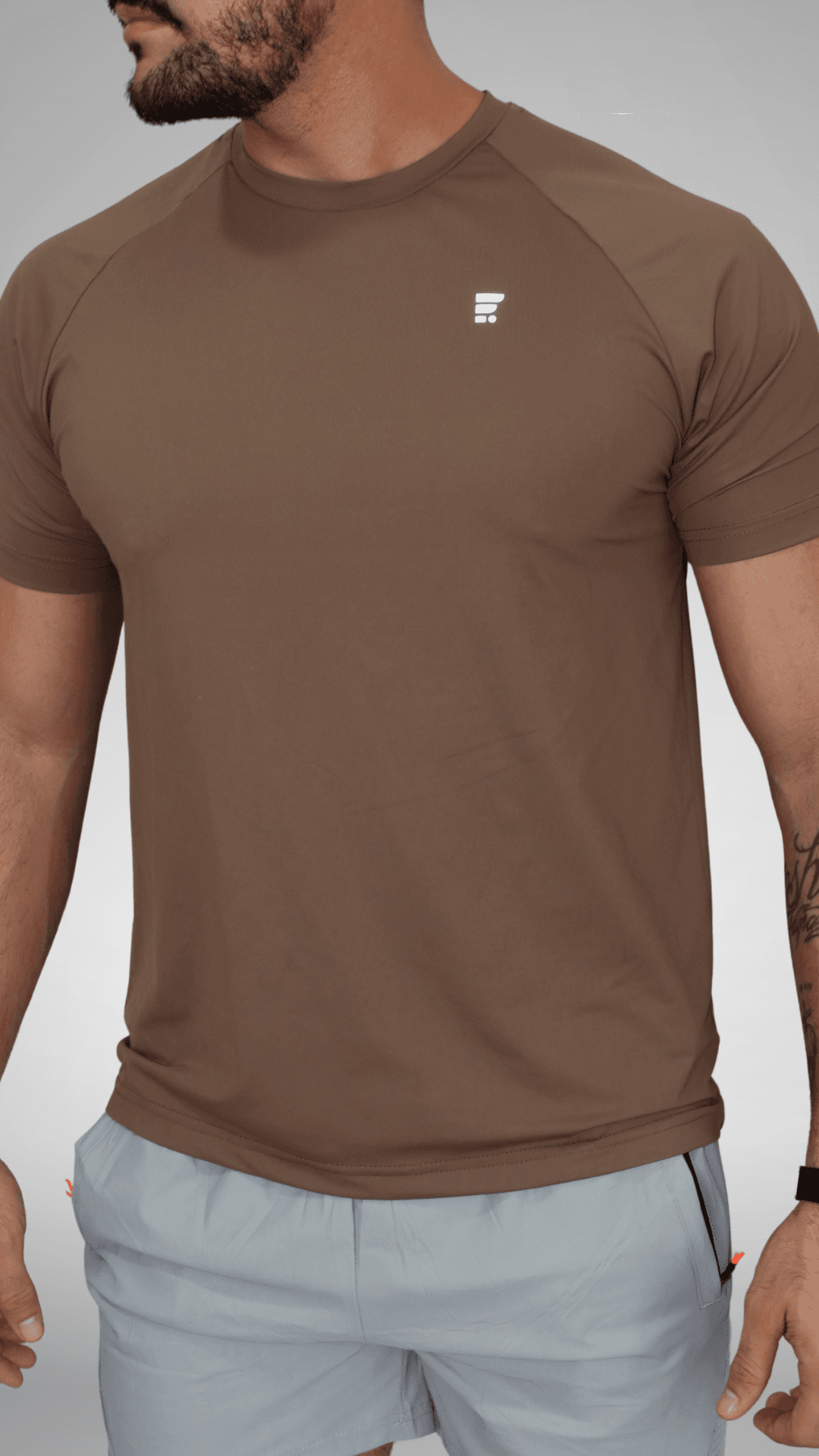 Camiseta com Proteção UV Marrom