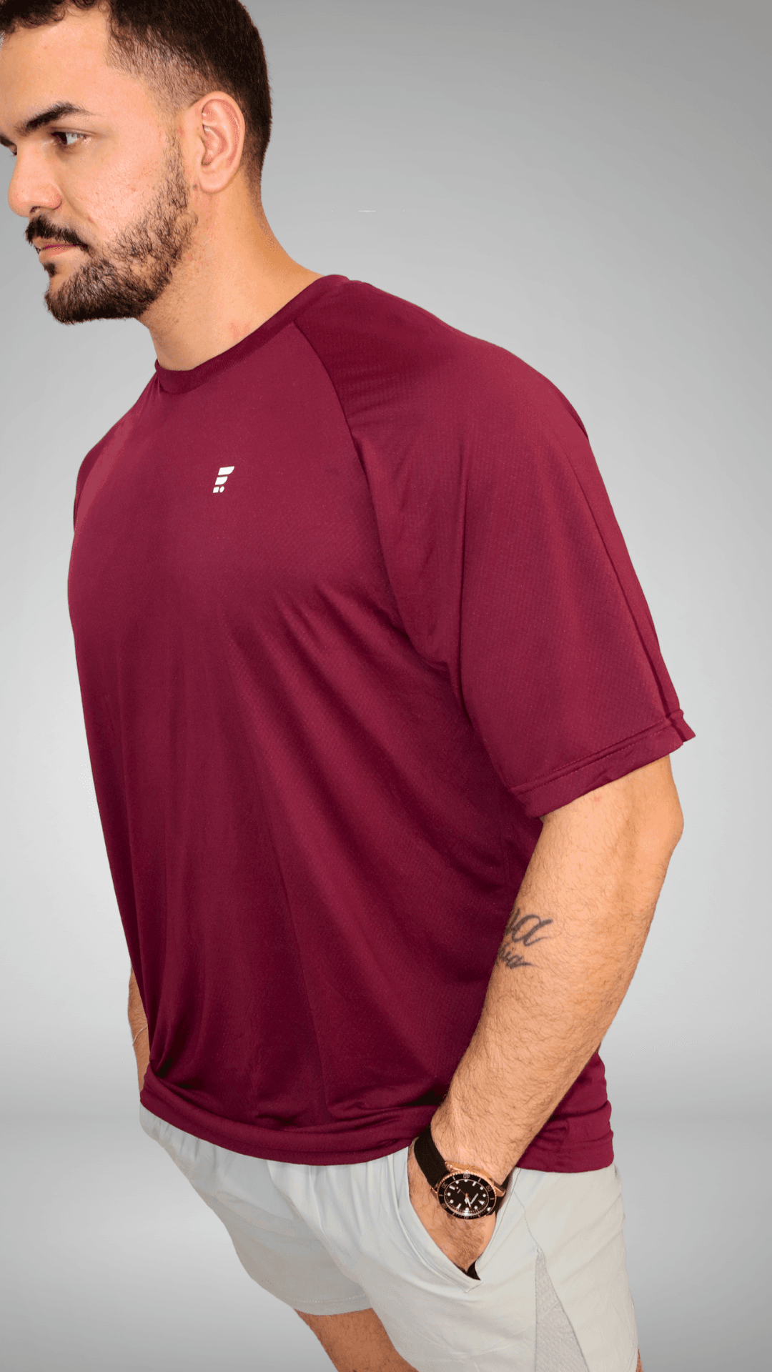 Camiseta Super Dry Bordô