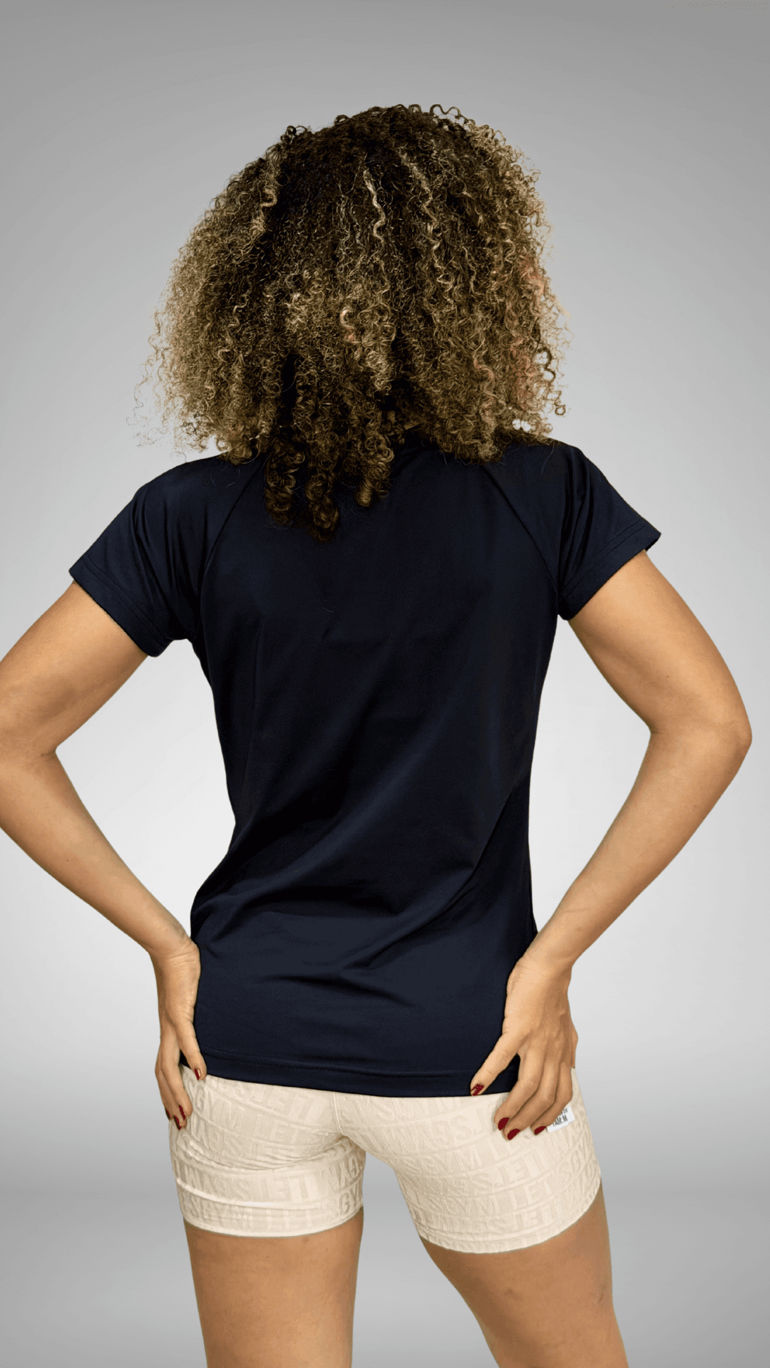 Camiseta com Proteção UV Feminina Preta