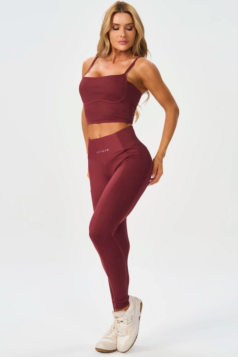Legging Bold Rib Burgundy