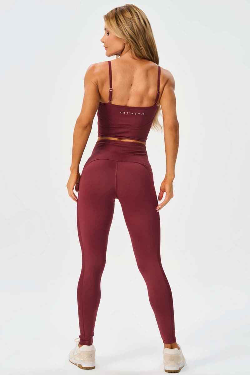 Legging Bold Rib Burgundy