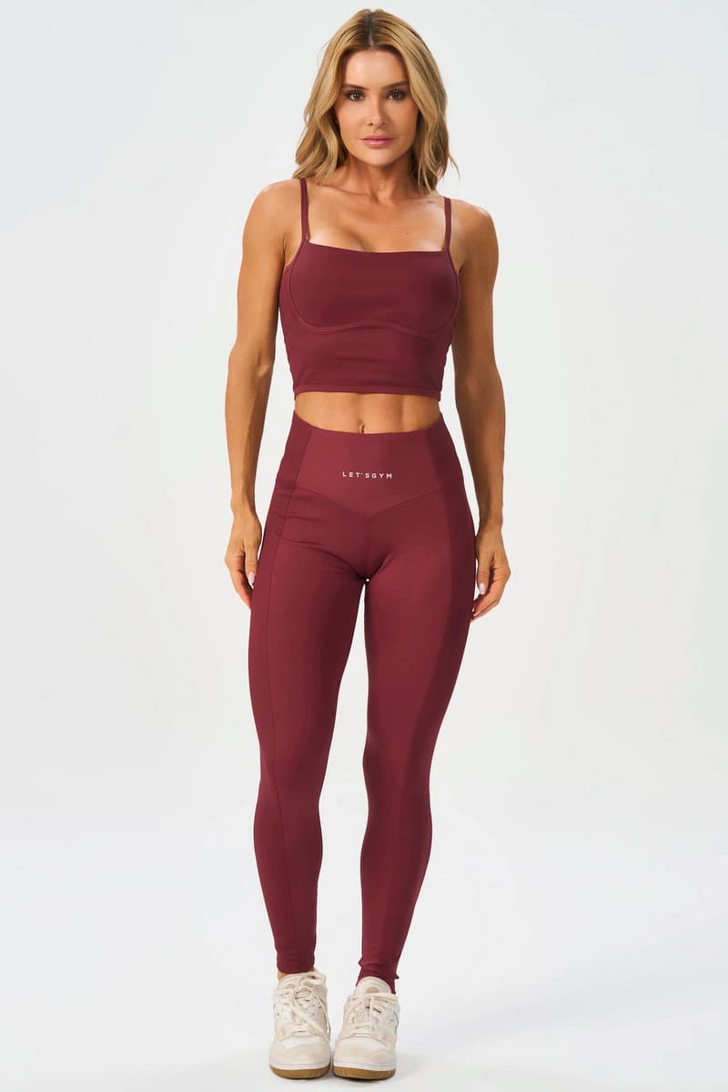 Legging Bold Rib Burgundy